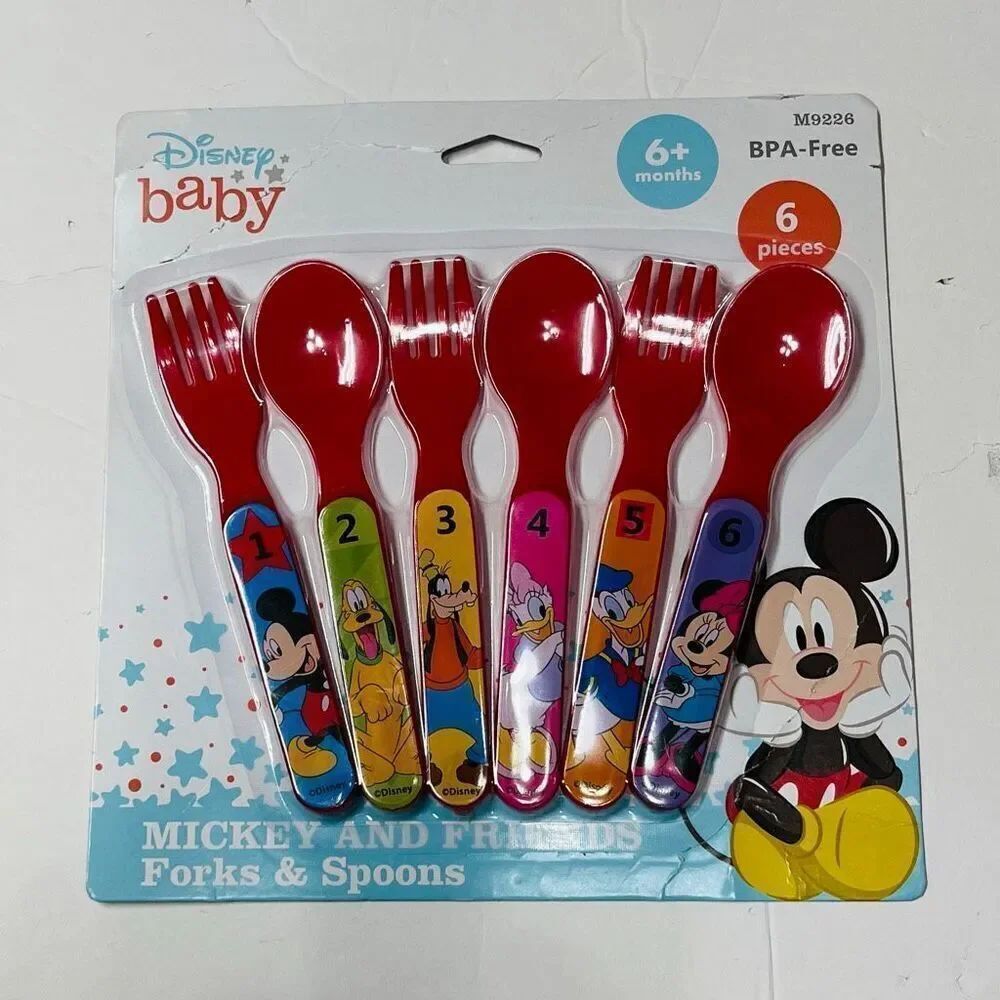 Disney Baby Mickey And Friends Forks And Spoons   NWT
